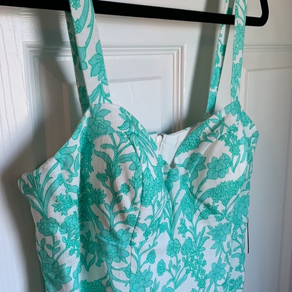 NWT B. Darlin Green and White A-line Dress, size 11/12 (L) - Picture 6 of 7